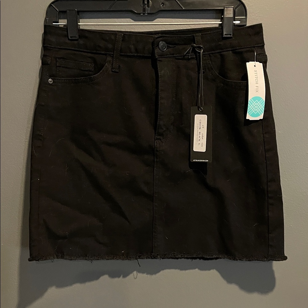 Black Denim Skirt